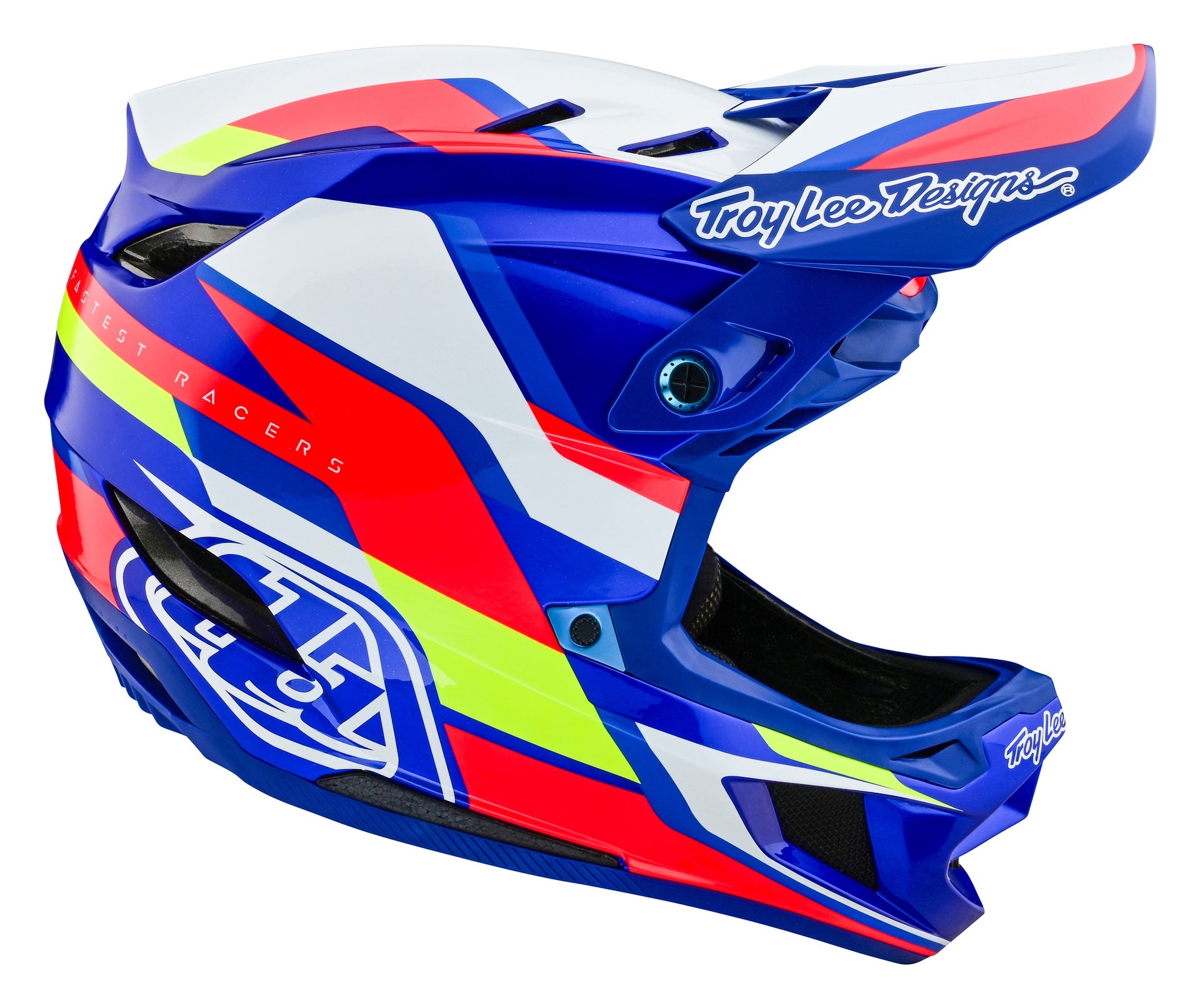 Casco Troy Lee Designs D4 Composite Omega White / Blue